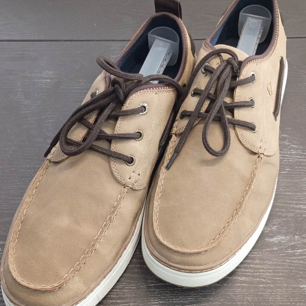 Sperry Men's 10M Tan Vanvas Boat Shoes.  Like NEW!!! - Picture 3 of 6